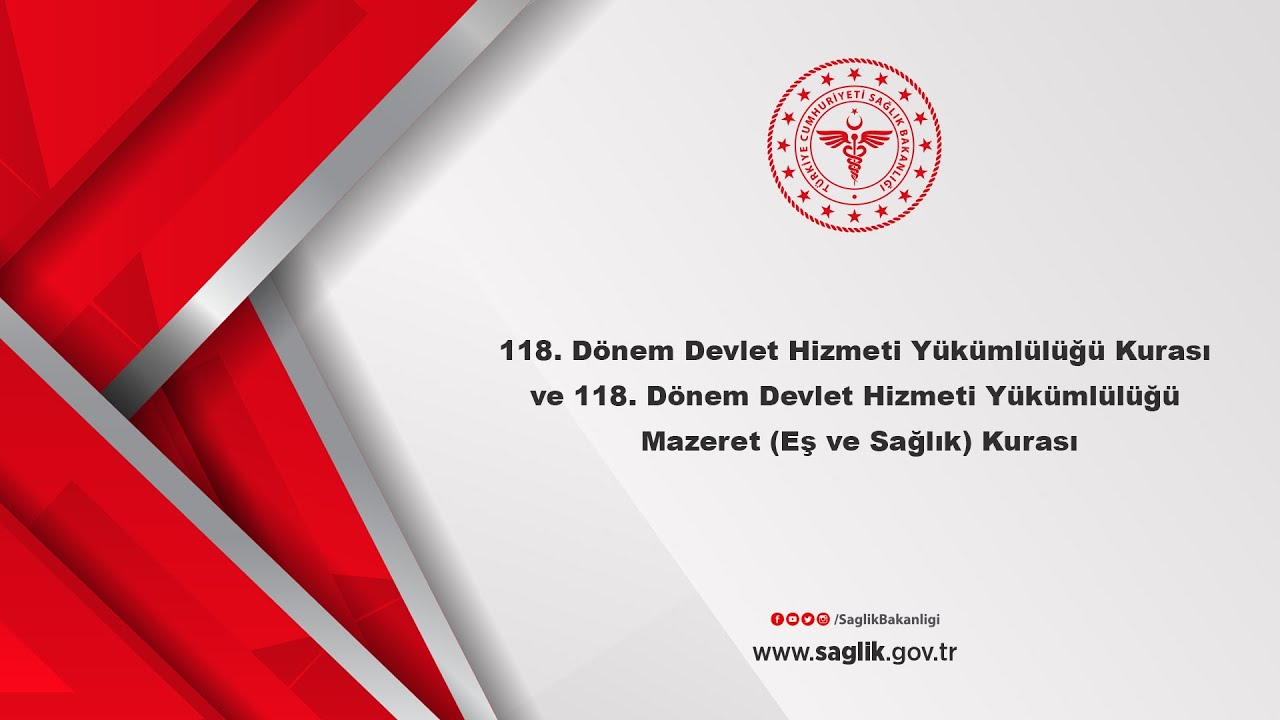 118. Dönem Devlet Hizmeti Yükümlülüğü Kurası