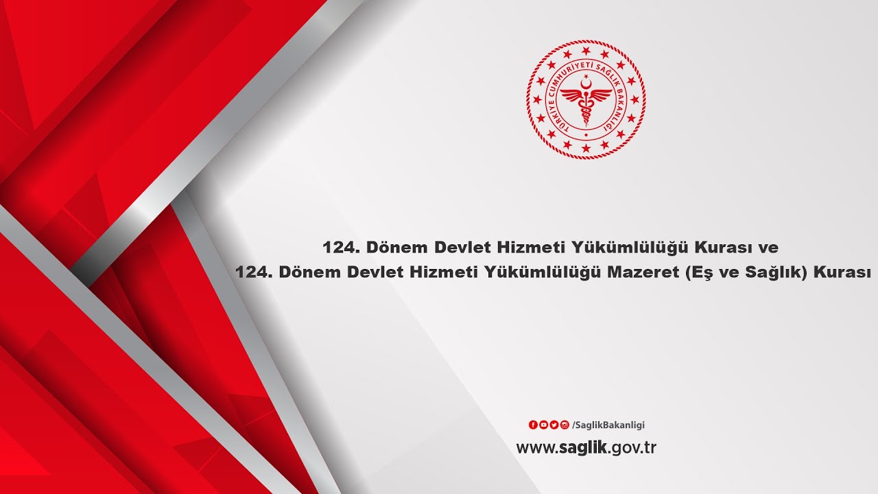 124. Dönem Devlet Hizmeti Yükümlülüğü Kurası