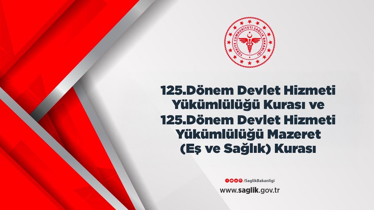 125.Dönem Devlet Hizmeti Yükümlülüğü Kurası