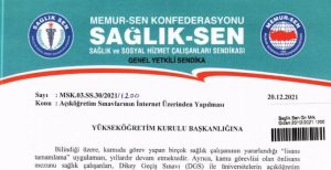 Sağlık-Sen’den YÖK’e Açıköğretim Talebi