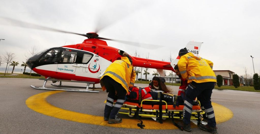 ambulans helikopter acil hastalar icin umut oluyor