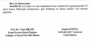 Sağlık-Sen Genel Başkanı Semih Durmuş: “Sabit Ek Ödemenin %20 artırılması toplu sözleşme kazanımımızdır”