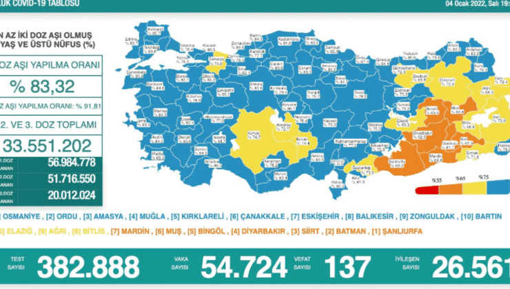 4 ocak covid-19 tablosu