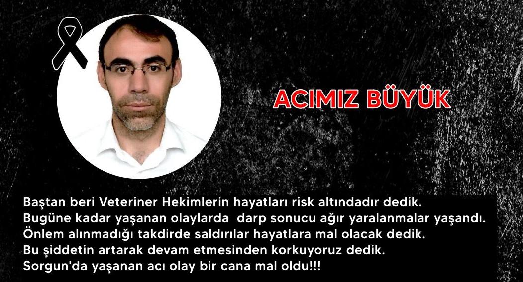 turk veteriner hekimleri birliginden yozgat8217taki veteriner cinayetine bassagligi