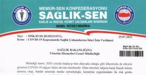 Sağlık-Sen: Risk Grubundaki Sağlık Çalışanları İdari İzinli Sayılsın