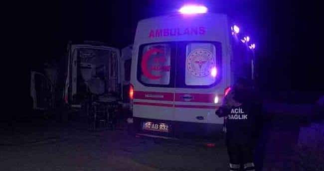Nevşehir’de bir vatandaş 112 ekiplerine ait ambulansı içerisinde hasta ve