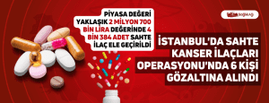 İstanbul’da Sahte Kanser İlaçları Operasyonu’nda 6 Kişi Gözaltına Alındı