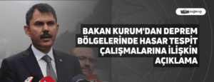 Bakan Kurum’dan Deprem Bölgelerinde Hasar Tespit Çalışmalarına İlişkin Açıklama