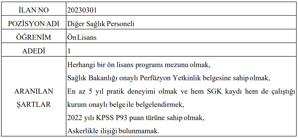 Düzce Üniversitesi Sağlık Personeli Alım İlanı