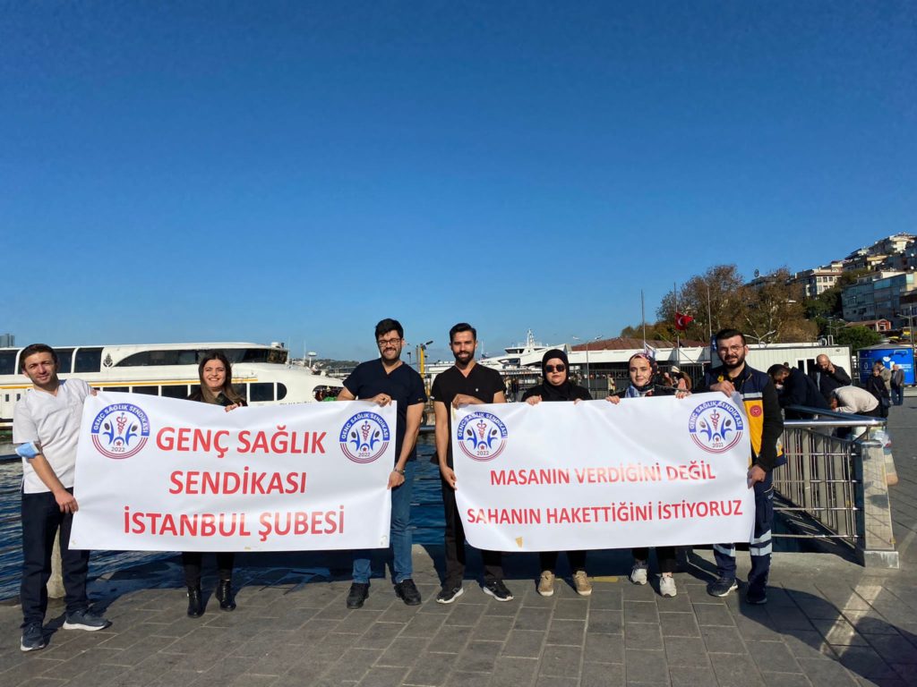 genç sağlık sendikası i̇stanbul şubesi: "masanın verdiğini değil sahanın hak ettiğini i̇stiyoruz"