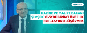 Hazine ve Maliye Bakanı Şimşek: OVP’de Birinci Öncelik Enflasyonu Düşürmek