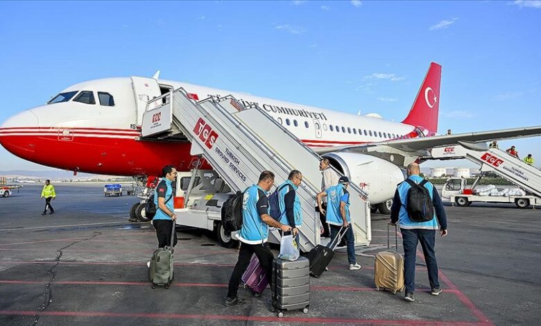 gazze'ye i̇laç ve tıbbi malzeme taşıyan uçak mısır'a ulaştı gazze'ye i̇laç ve tıbbi malzeme taşıyan uçak mısır'a ulaştı
