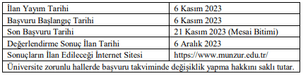 munzur üniversitesi çok sayıda sözleşmeli personel alacak