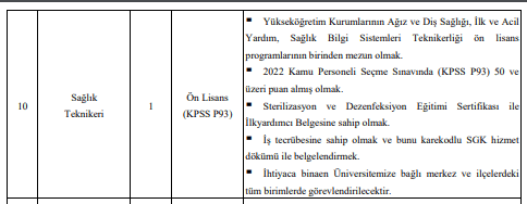 bilecik şeyh edebali üniversitesi sözleşmeli sağlık personeli alım i̇lanı