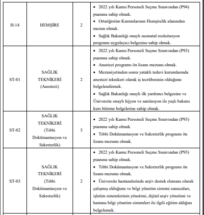 van yüzüncü yıl üniversitesi çeşitli branşlarda sözleşmeli sağlık personeli alacak