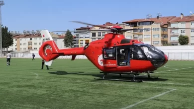 akciğer nakli i̇çin ambulans helikopterle gönderildi
