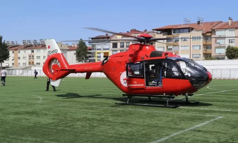 akciğer nakli i̇çin ambulans helikopterle gönderildi