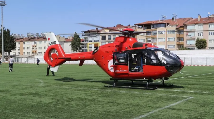 Akciğer Nakli İçin Ambulans Helikopterle Gönderildi