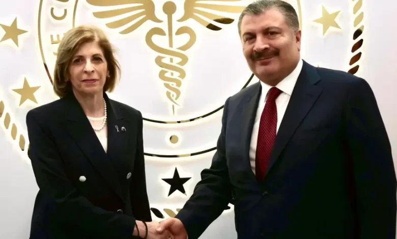 sağlık bakanı fahrettin koca, ab komisyonu üyesi kyriakides i̇le görüştü