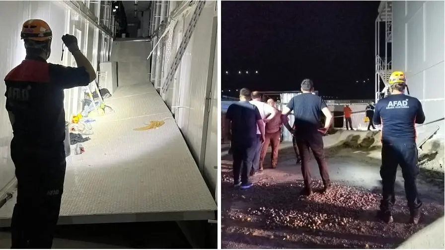 Sakarya’nın Adapazarı ilçesinde, Sakarya Şehir Hastanesi inşaatında meydana gelen bir