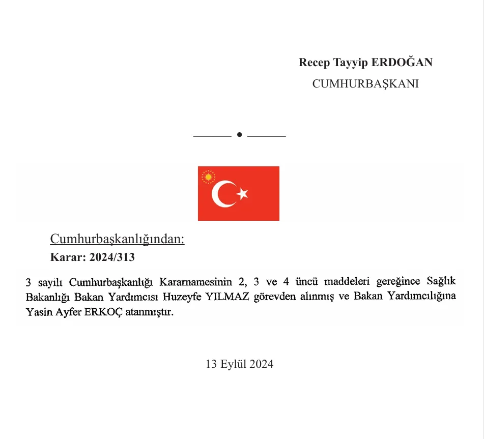 sağlık bakanlığında yeni atama: bakan yardımcısı değişti