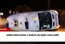 ambulans kazası: 3 sağlık çalışanı yaralandı