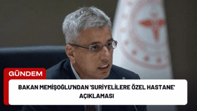 bakan memişoğlu'ndan 'suriyelilere özel hastane' açıklaması