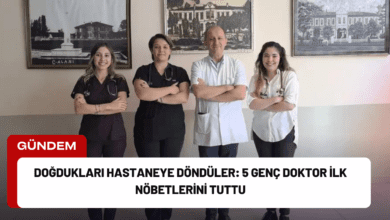 doğdukları hastaneye döndüler: 5 genç doktor i̇lk nöbetlerini tuttu