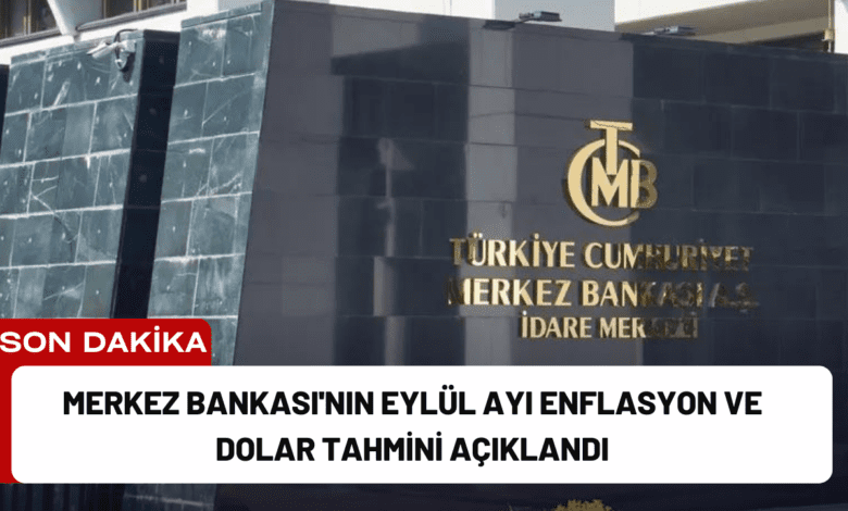 merkez bankası'nın eylül ayı enflasyon ve dolar tahmini açıklandı