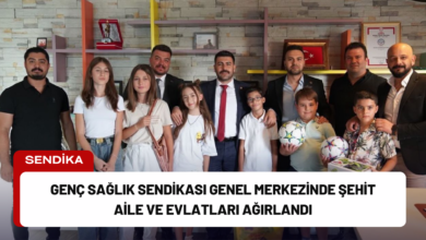 Genç Sağlık Sendikası Genel Merkezinde Şehit Aile ve Evlatları Ağırlandı