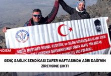 genç sağlık sendikası zafer haftasında ağrı dağı'nın zirevsine çıktı