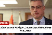 sağlık bakanı memişoğlu'nun nevşehir programı açıklandı