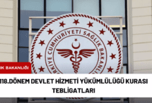 118.dönem devlet hizmeti yükümlülüğü kurası tebligatları