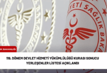 119. dönem devlet hizmeti yükümlülüğü kurası sonucu yerleşenler listesi açıklandı