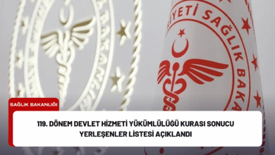 119. dönem devlet hizmeti yükümlülüğü kurası sonucu yerleşenler listesi açıklandı