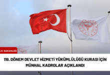 119. dönem devlet hizmeti yükümlülüğü kurası i̇çin münhal kadrolar açıklandı