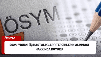 2024-ydus/1 (i̇ç hastalıkları) tercihlerin alınması hakkında duyuru