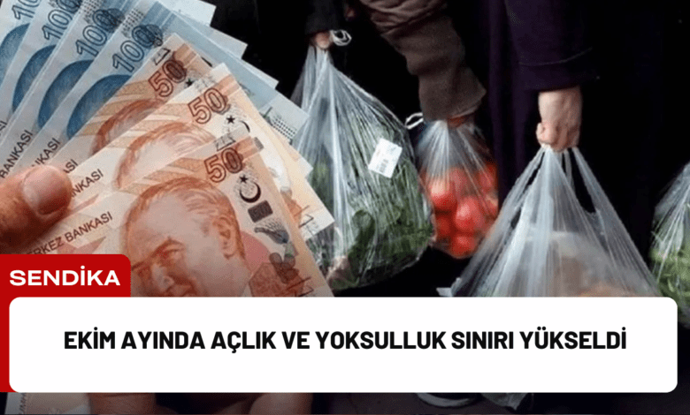 ekim ayında açlık ve yoksulluk sınırı yükseldi