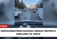 sürücülerden örnek davranış: fermuar yöntemiyle ambulansa yol verildi