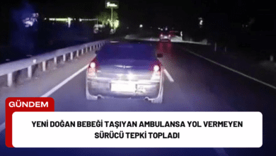 yeni doğan bebeği taşıyan ambulansa yol vermeyen sürücü tepki topladı