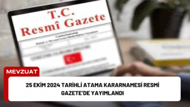 25 ekim 2024 tarihli atama kararnamesi resmi gazete’de yayımlandı