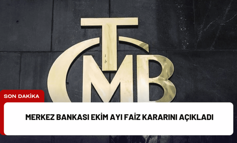 merkez bankası ekim ayı faiz kararını açıkladı