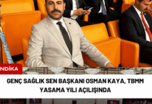 genç sağlık sen başkanı osman kaya, tbmm yasama yılı açılışında