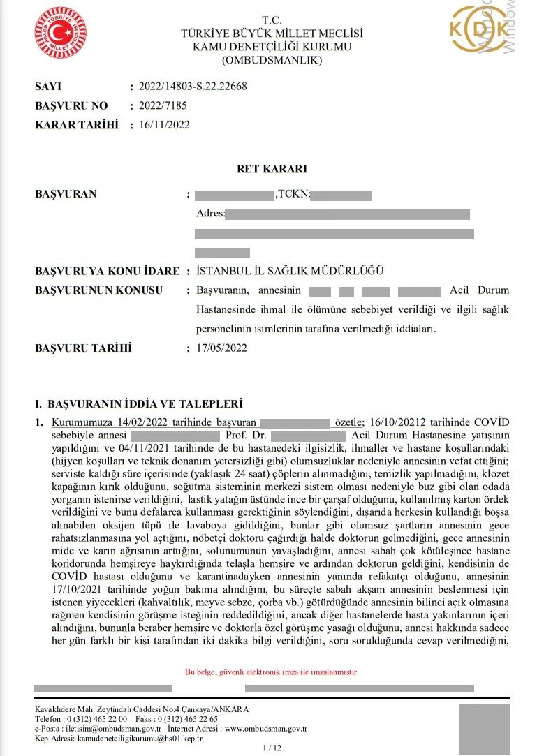 kdk'dan sağlıkçılarla i̇lgili önemli karar: i̇hmal yoksa i̇sim paylaşılmaz