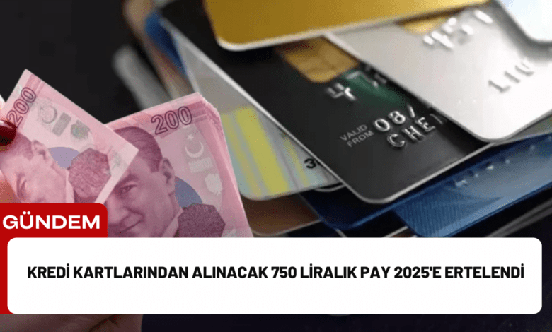 kredi kartlarından alınacak 750 liralık pay 2025'e ertelendi