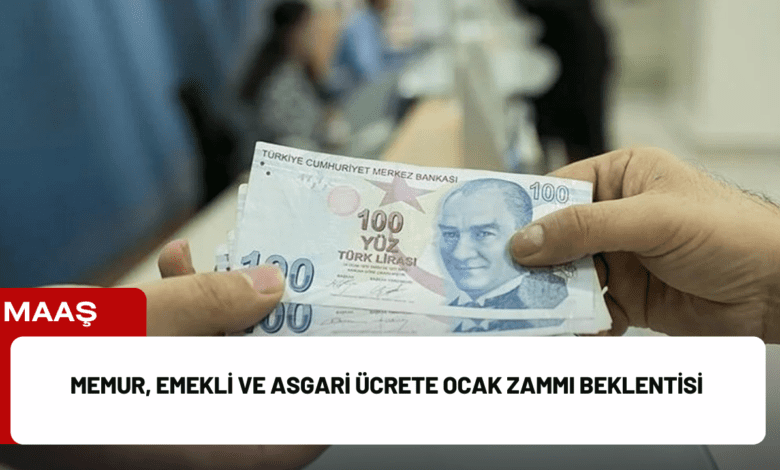 memur, emekli ve asgari ücrete ocak zammı beklentisi