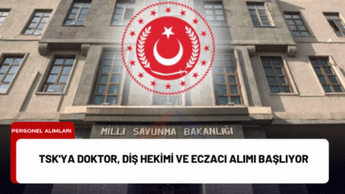 TSK'ya Doktor, Diş Hekimi ve Eczacı Alımı Başlıyor