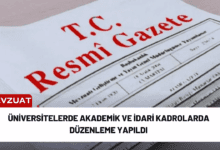 üniversitelerde akademik ve i̇dari kadrolarda düzenleme yapıldı