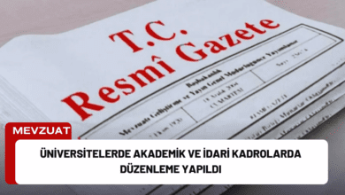 üniversitelerde akademik ve i̇dari kadrolarda düzenleme yapıldı