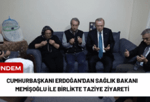 cumhurbaşkanı erdoğan'dan sağlık bakanı memişoğlu ile birlikte taziye ziyareti